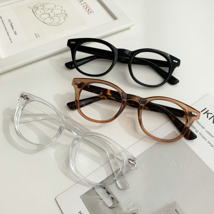 Round Clear Frame Glasses — округлые прозрачные очки в роговой оправе