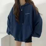 Oversized Earth Lettering Hoodie