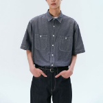 Musinsa Standard Chambray Short Sleeve Work Shirt – Blue