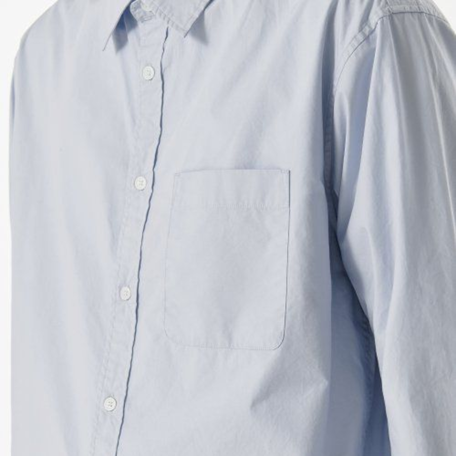 Musinsa Standard Relaxed Washed Poplin Shirt – Sky Blue