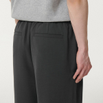 Linen-Like One Tuck Wide Banding Pants [Dark Gray]