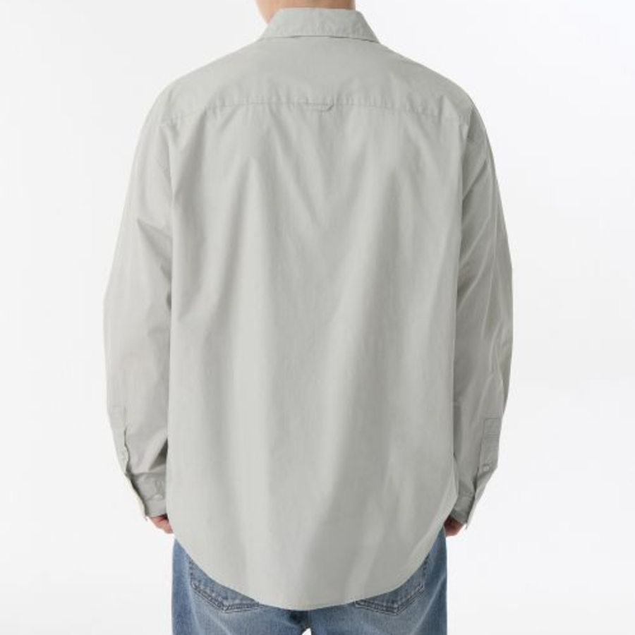 Musinsa Standard Relaxed Soft Poplin Shirt – Light Gray