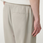 Linen-Like One Tuck Wide Banding Pants [Light Beige]