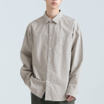 Musinsa Standard Relaxed Washed Poplin Shirt – Light Beige