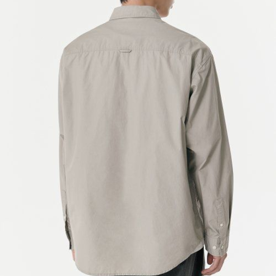 Musinsa Standard Relaxed Washed Poplin Shirt – Light Beige