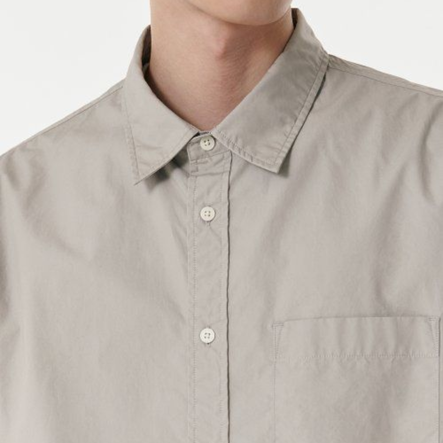 Musinsa Standard Relaxed Washed Poplin Shirt – Light Beige