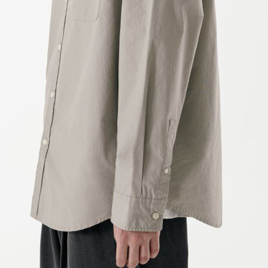 Musinsa Standard Relaxed Washed Poplin Shirt – Light Beige