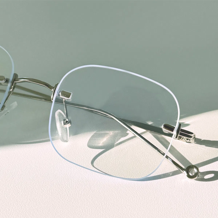 Geekchic Rimless Retro Glasses — женские прозрачные очки в стиле ретро с защитой от синего света