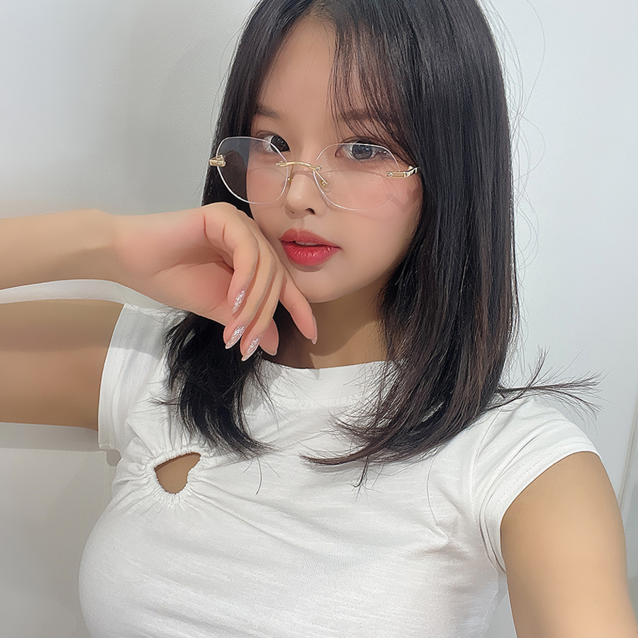 Polygon Rimless Glasses — винтажные многоугольные очки в ретро стиле с металлическими деталями