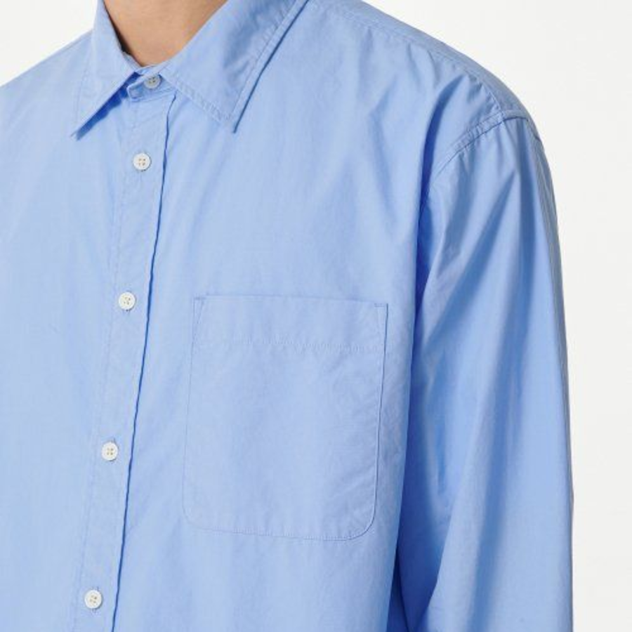 Musinsa Standard Relaxed Washed Poplin Shirt – Blue
