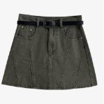 Мини-юбка с асимметричным кроем и встроенными шортами