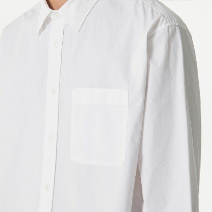 Musinsa Standard Relaxed Washed Poplin Shirt – White