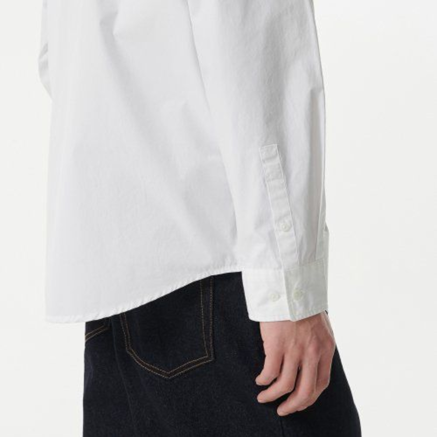 Musinsa Standard Relaxed Washed Poplin Shirt – White