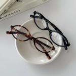 Round Oval Geek Chic Vintage Glasses — ретро-очки в круглой овальной оправе с леопардовым узором