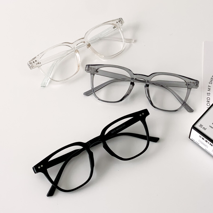Square Simple Flattem Point Glasses — минималистичные прозрачные очки в прямоугольной оправе