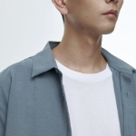 Musinsa Standard Relaxed Linen-Like Short Sleeve Shirt – Blue Grey