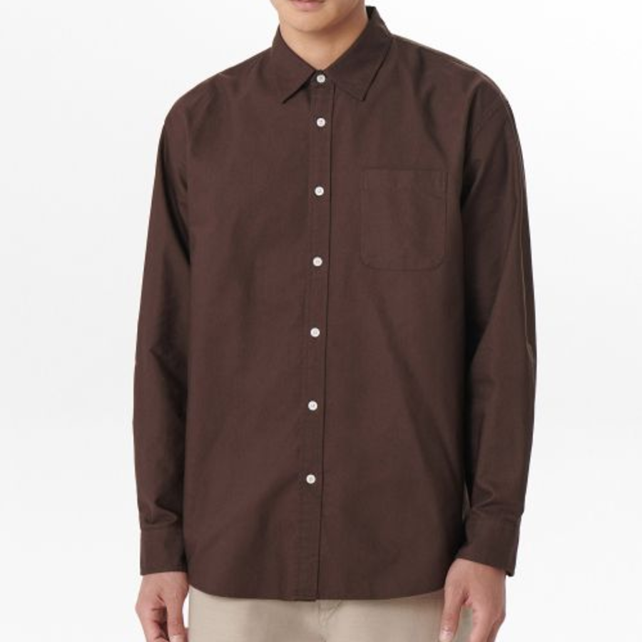 Musinsa Standard Relaxed Fit Oxford Shirt – Brown