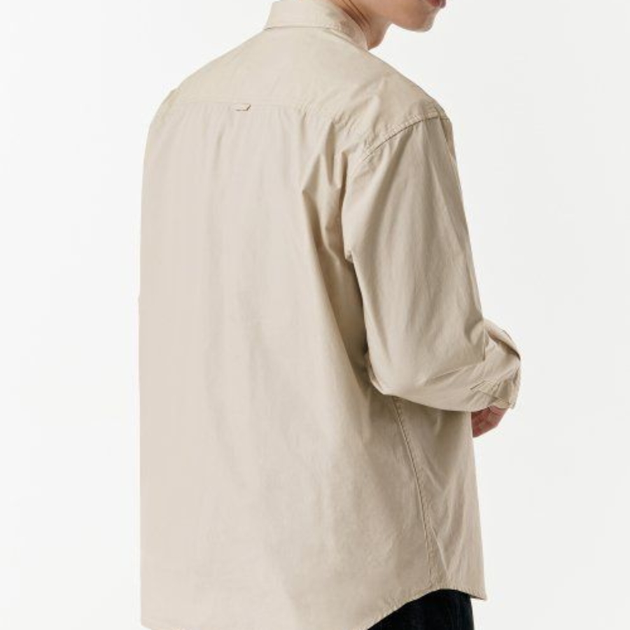 Musinsa Standard Relaxed Washed Poplin Shirt – Light Beige