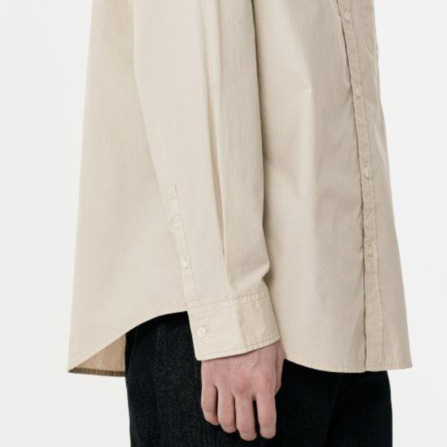 Musinsa Standard Relaxed Washed Poplin Shirt – Light Beige
