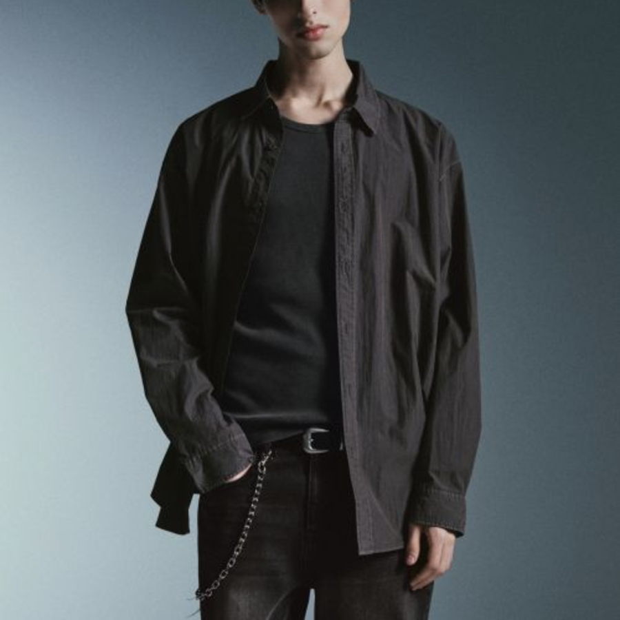 Musinsa Standard Relaxed Pigment Shirt – Dark Grey