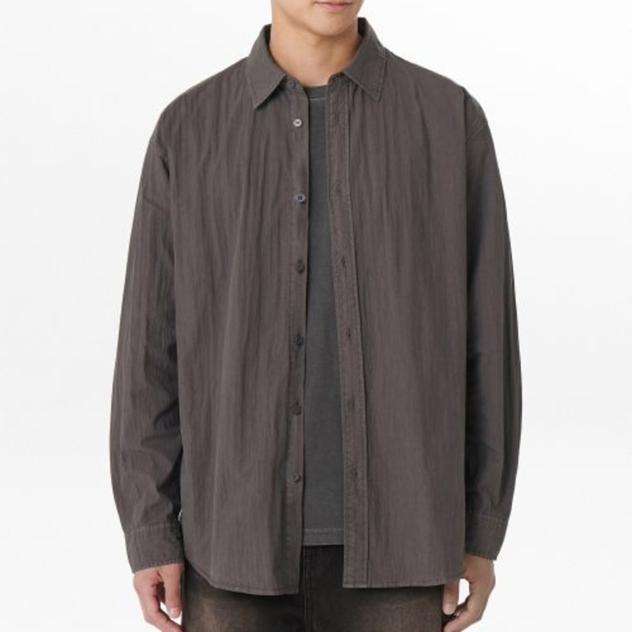 Musinsa Standard Relaxed Pigment Shirt – Dark Grey
