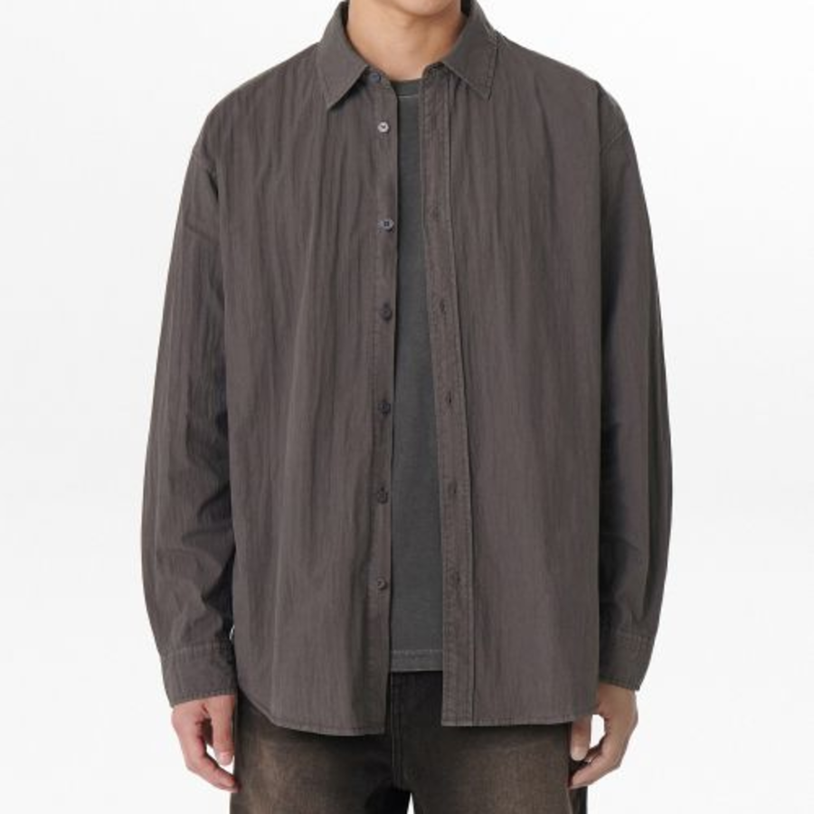 Musinsa Standard Relaxed Pigment Shirt – Dark Grey