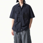 Musinsa Standard City Leisure CN Oversized Multi-Pocket Short Sleeve Shirt – Navy
