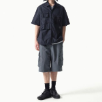 Musinsa Standard City Leisure CN Oversized Multi-Pocket Short Sleeve Shirt – Navy