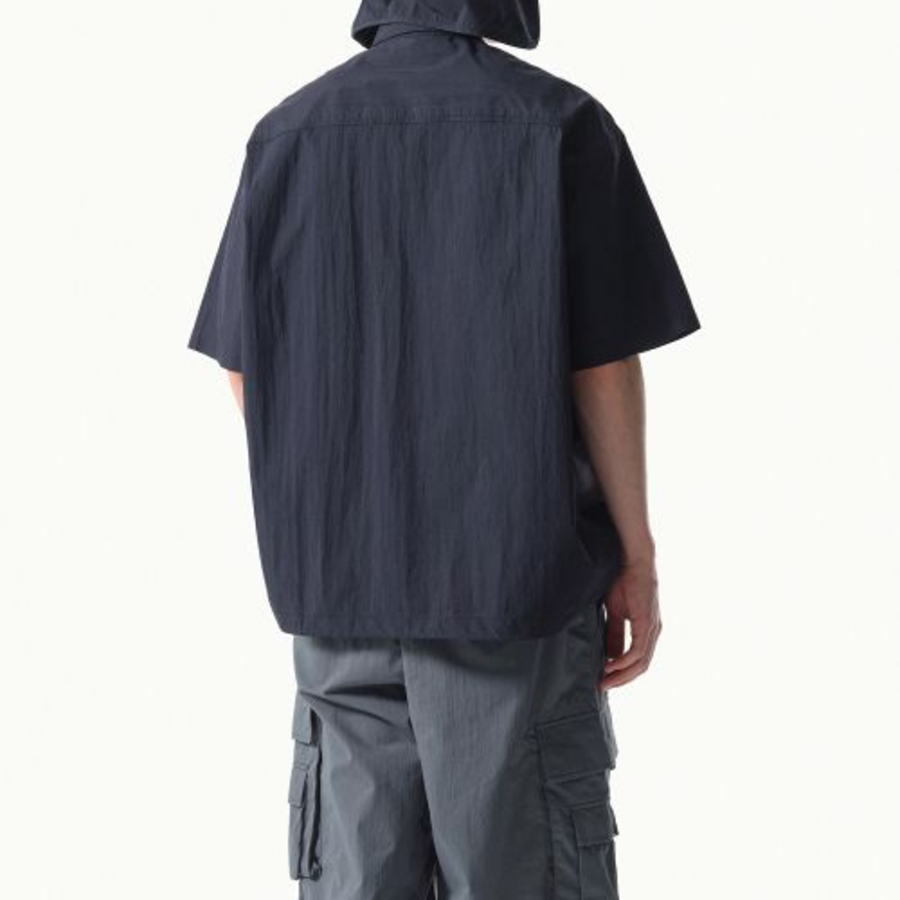 Musinsa Standard City Leisure CN Oversized Multi-Pocket Short Sleeve Shirt – Navy