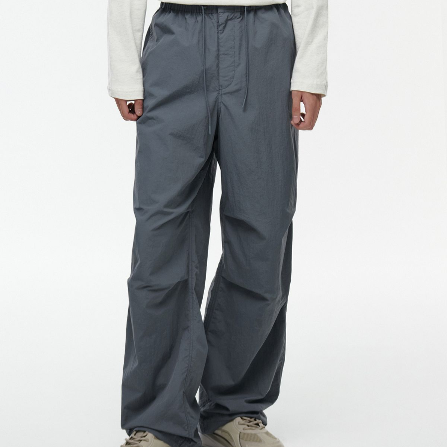 Nylon Parachute Pants [Blue Gray]