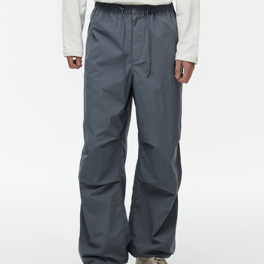 Nylon Parachute Pants [Blue Gray]