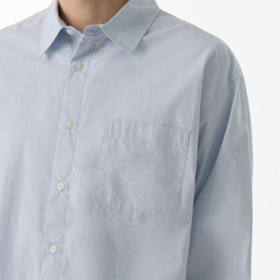 Musinsa Standard Relaxed Soft Poplin Shirt – Sky Blue