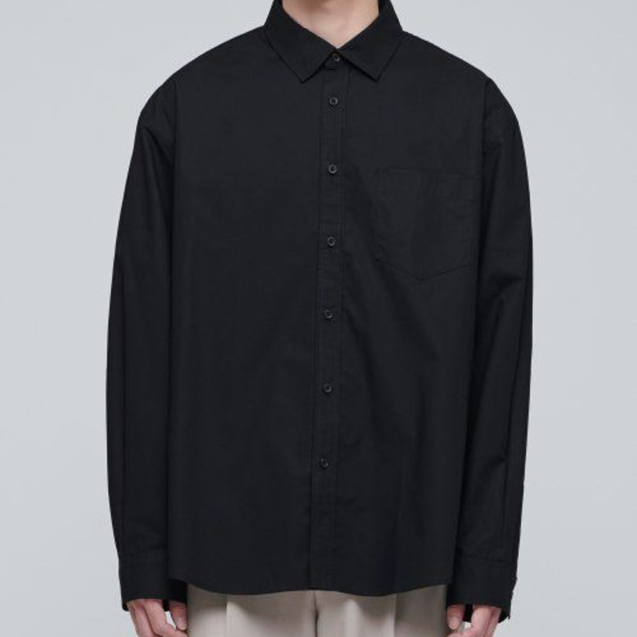 Musinsa Standard Oversized Poplin Shirt – Black