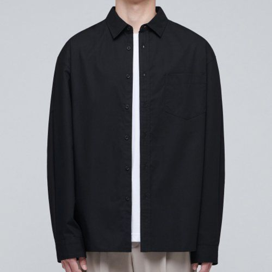 Musinsa Standard Oversized Poplin Shirt – Black