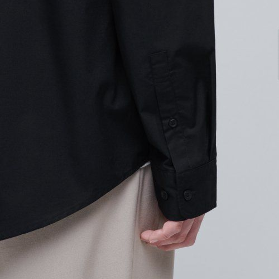 Musinsa Standard Oversized Poplin Shirt – Black