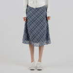 Лёгкая шифоновая юбка в клетку