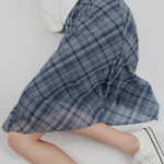 Лёгкая шифоновая юбка в клетку