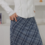 Лёгкая шифоновая юбка в клетку