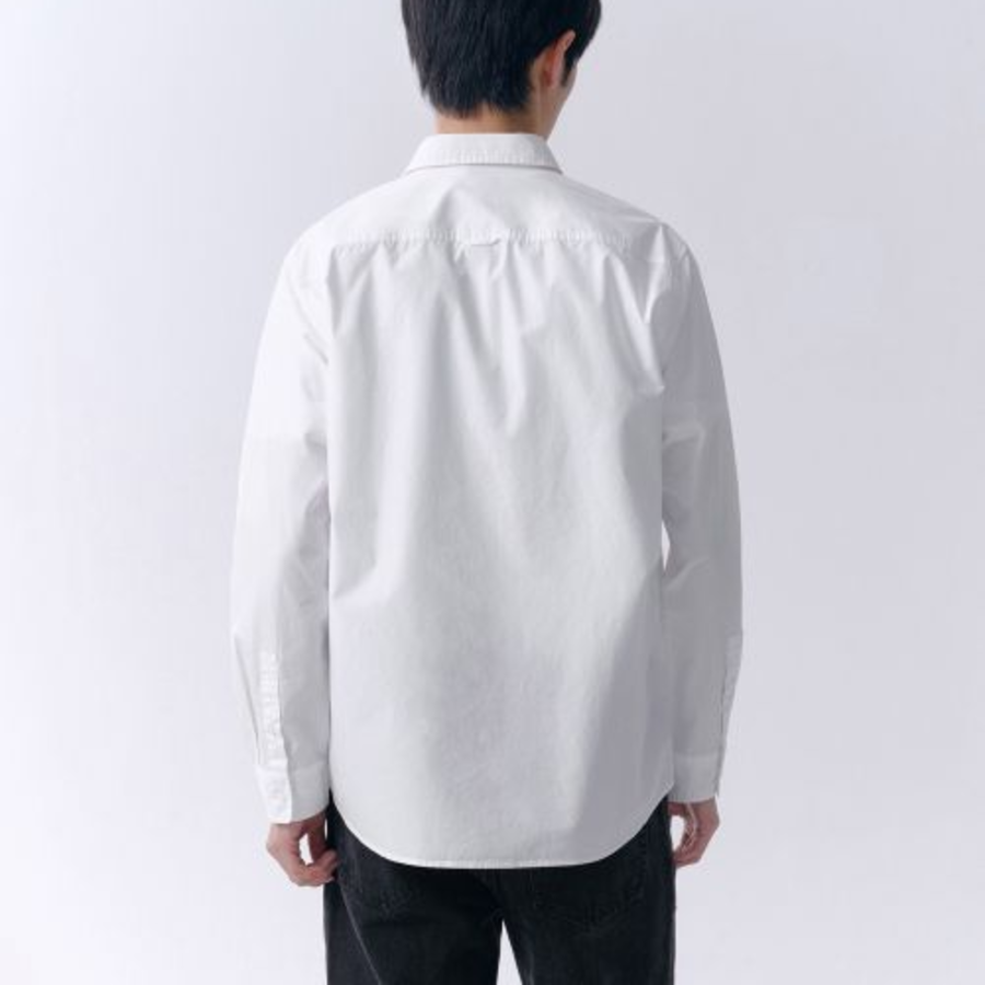 Musinsa Standard Basic Washed Poplin Shirt – White