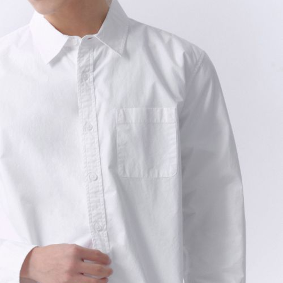 Musinsa Standard Basic Washed Poplin Shirt – White