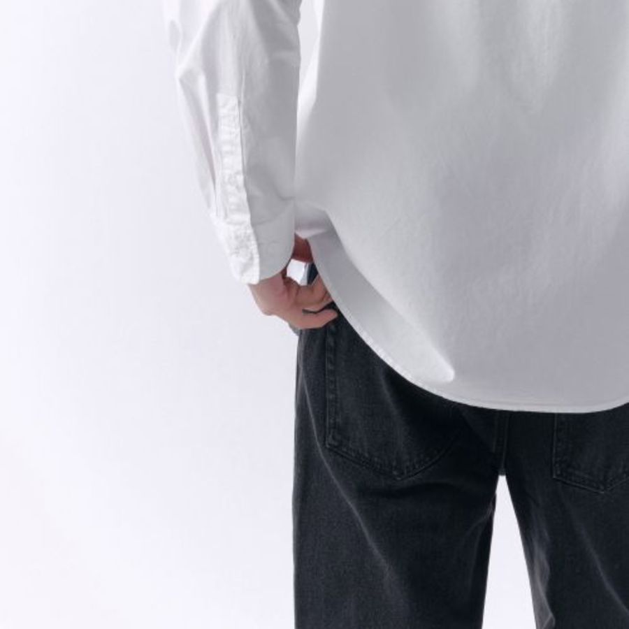 Musinsa Standard Basic Washed Poplin Shirt – White