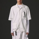 Musinsa Standard City Leisure CN Oversized Glasses Pocket Short Sleeve Shirt – White