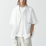 Musinsa Standard City Leisure CN Oversized Glasses Pocket Short Sleeve Shirt – White