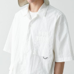 Musinsa Standard City Leisure CN Oversized Glasses Pocket Short Sleeve Shirt – White
