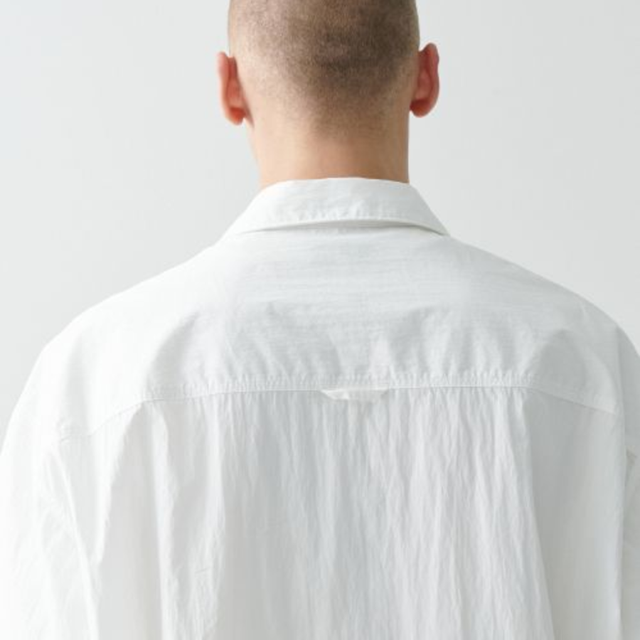 Musinsa Standard City Leisure CN Oversized Glasses Pocket Short Sleeve Shirt – White