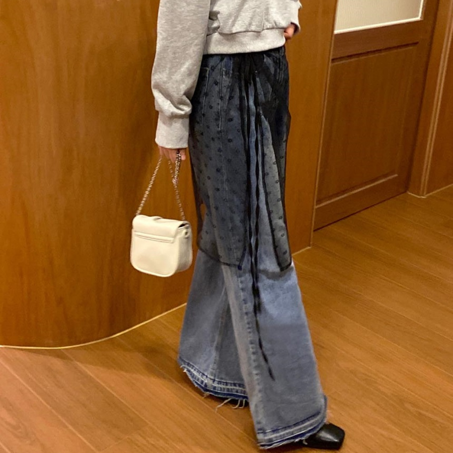 Ажурная юбка с запахом и прозрачными слоями