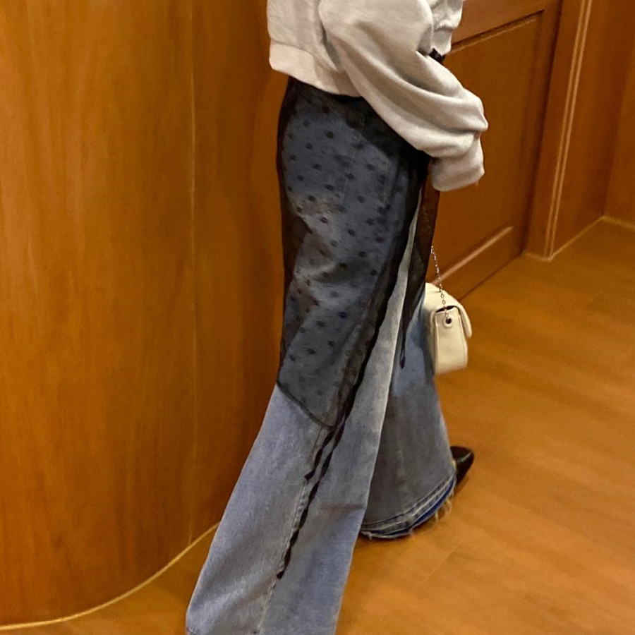 Ажурная юбка с запахом и прозрачными слоями