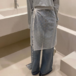 Ажурная юбка с запахом и прозрачными слоями