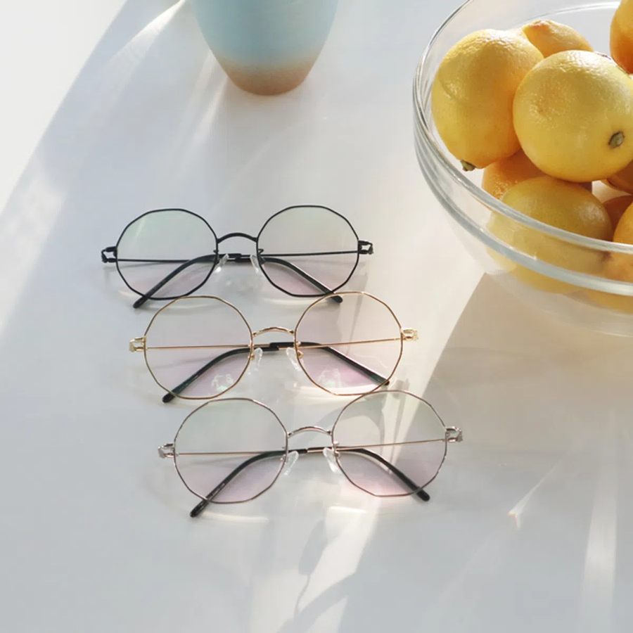 Polygon Light Metal Glasses — лёгкие многоугольные очки с защитой от синего света
