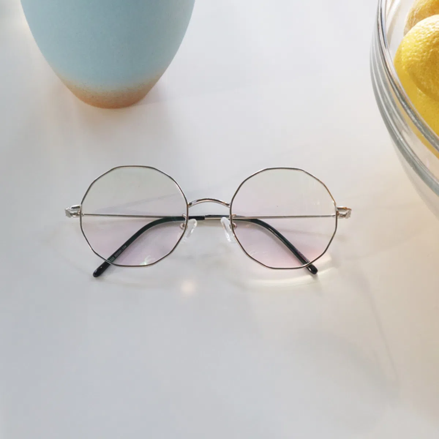 Polygon Light Metal Glasses — лёгкие многоугольные очки с защитой от синего света